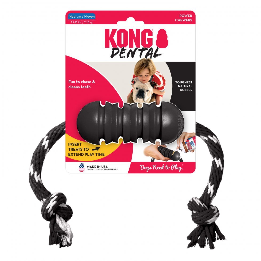 KONG Extreme Dental With Rope Dog Toy