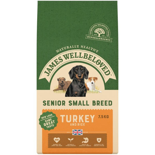 James Wellbeloved Senior Turkey and Rice Small Breed Dog Dry Food