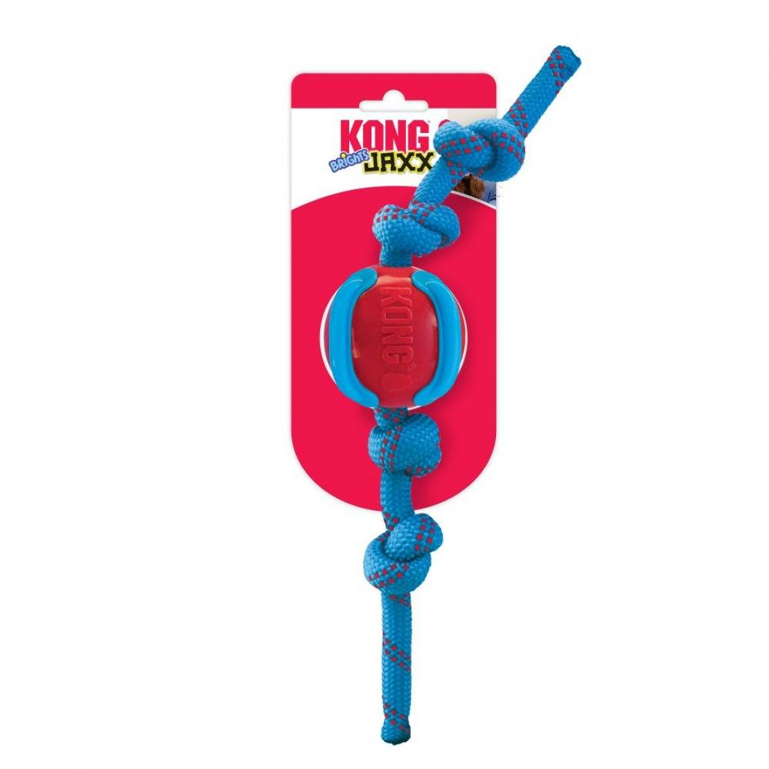 KONG Jaxx Brights Ball with Rope for Dogs