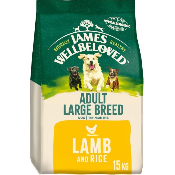 James Wellbeloved Adult Large Breed Dog Dry Food Lamb and Rice