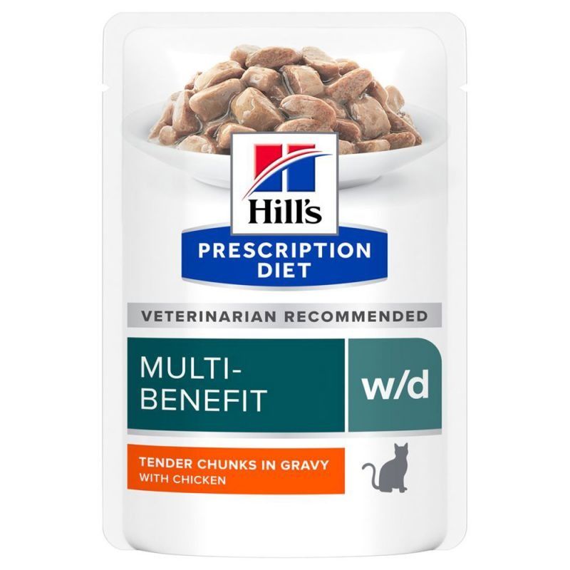 Hill's Prescription Diet w/d Multi Benefit Cat Pouches with Chicken