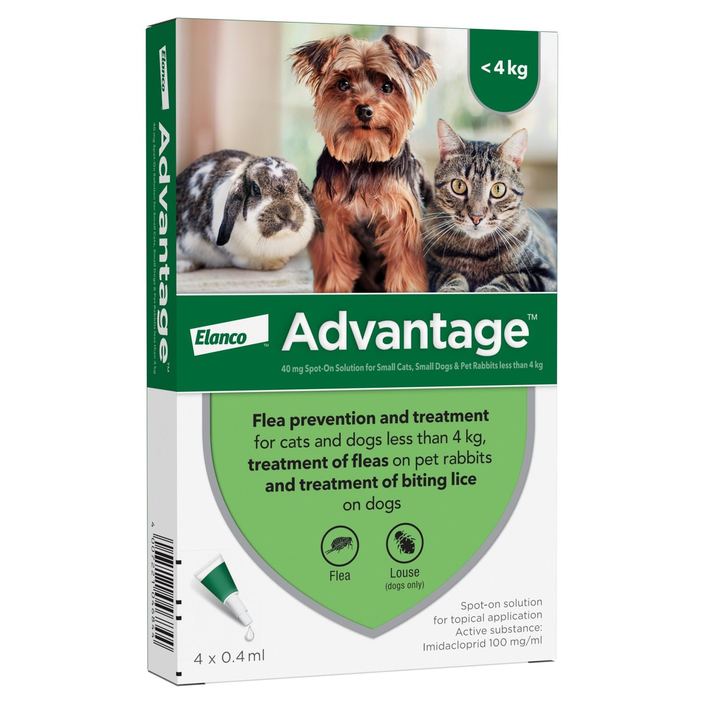Advantage 40 Spot On Flea Control Cats, Small Dogs and Rabbits