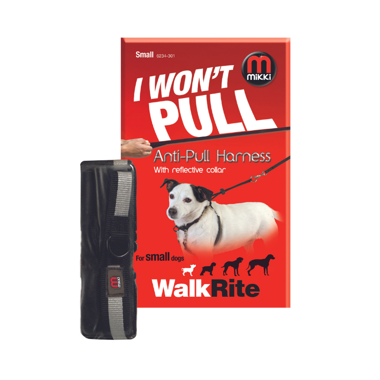 Mikki Walkrite Non Pull Harness and Reflective Dog Collar